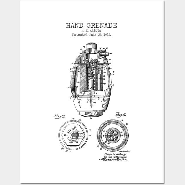 HAND GRENADE Wall Art by Dennson Creative